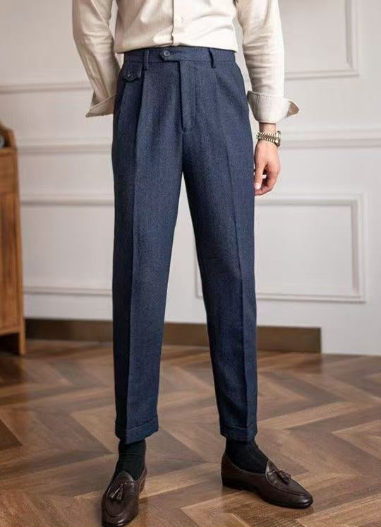 Autumn/Winter Wool Straight Suit Pants