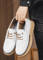 Men’s Thick-Soled Slip-On Loafers — British Style Business Shoes