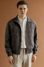 Retro Stand Collar Casual Jacket