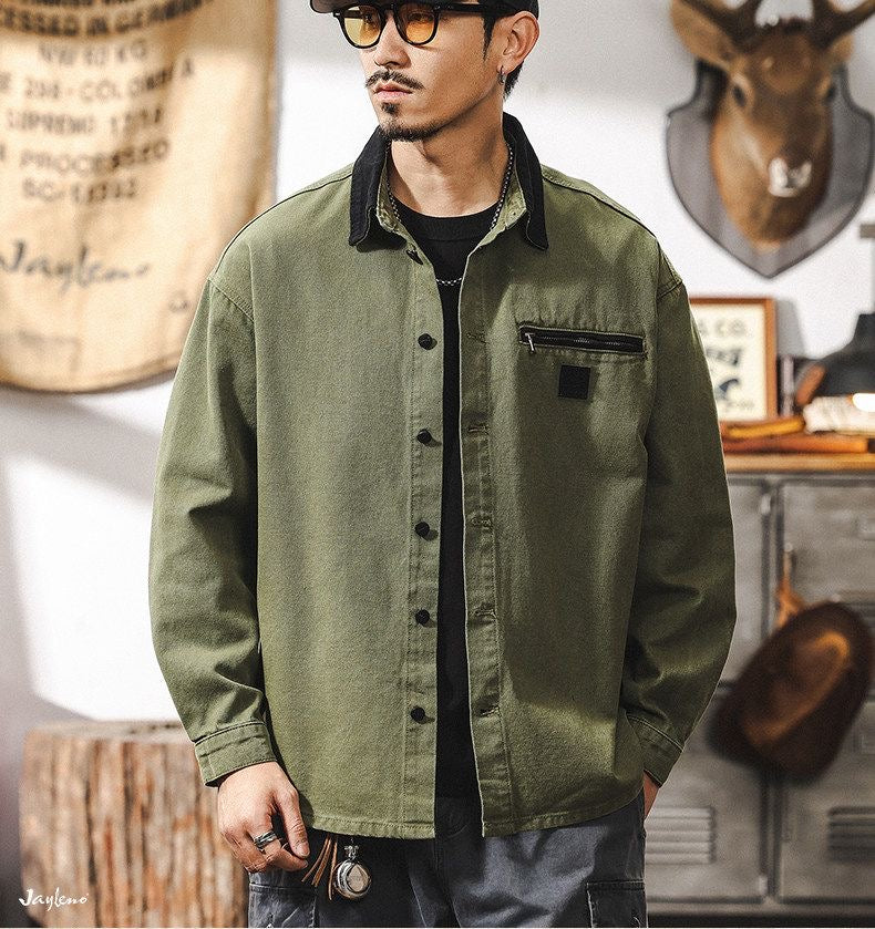 Men's Casual Workwear Overshirt Jacket