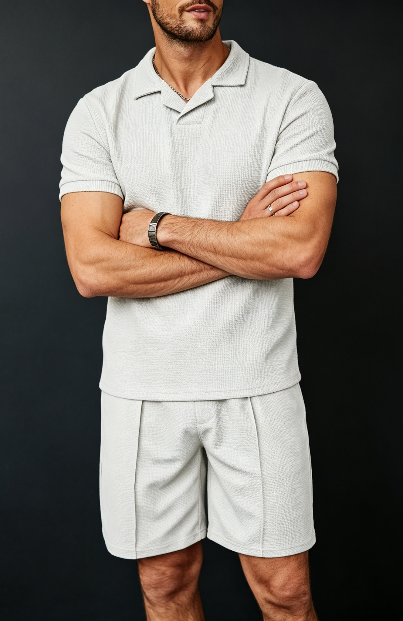 Men's Premium Breathable Polo & Shorts Matching Set