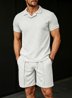 Men's Premium Breathable Polo & Shorts Matching Set