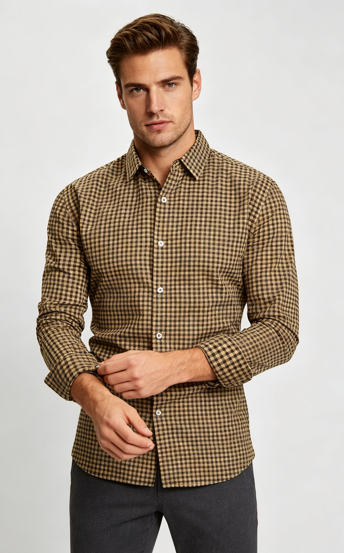 Men's Premium Smart-Casual Plaid Button-Down Shirt