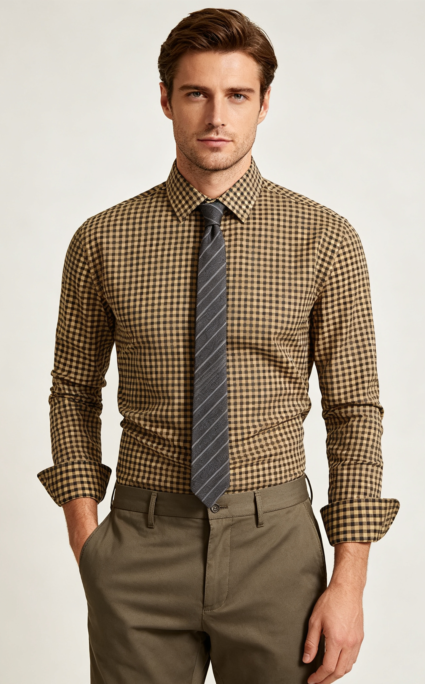 Men's Premium Smart-Casual Plaid Button-Down Shirt