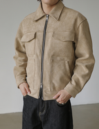 Suede Multi-Pocket Casual Jacket