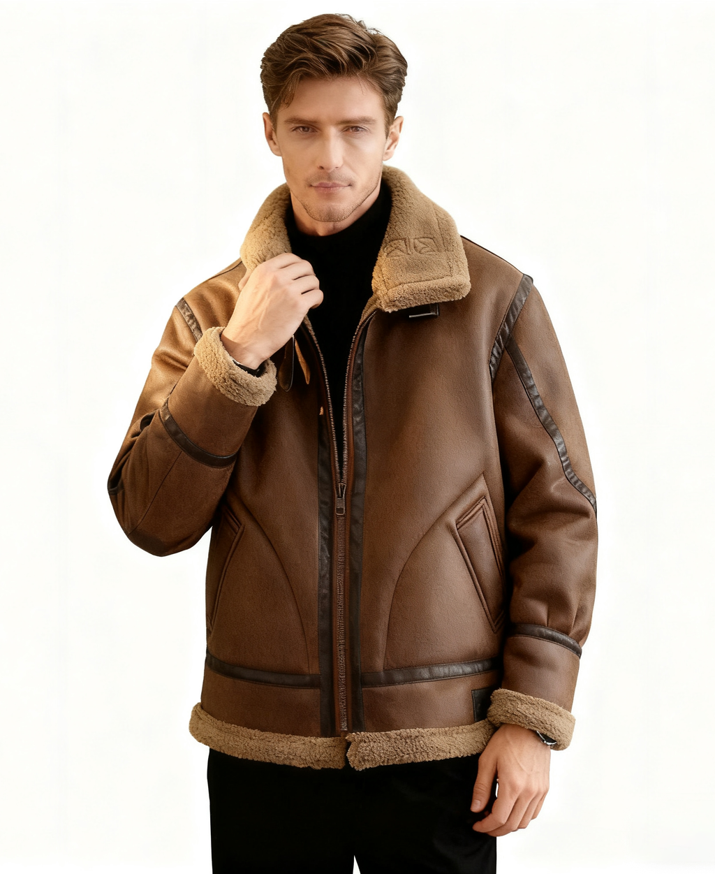 Lamb Shearling Suede Jacket