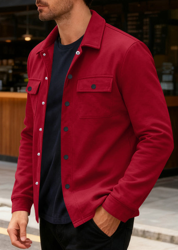 Men's Heavyweight Fleece-Lined Shacket – European Fit Tailored Winter Jacket