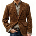 Corduroy Lapel Casual Jacket / Vest