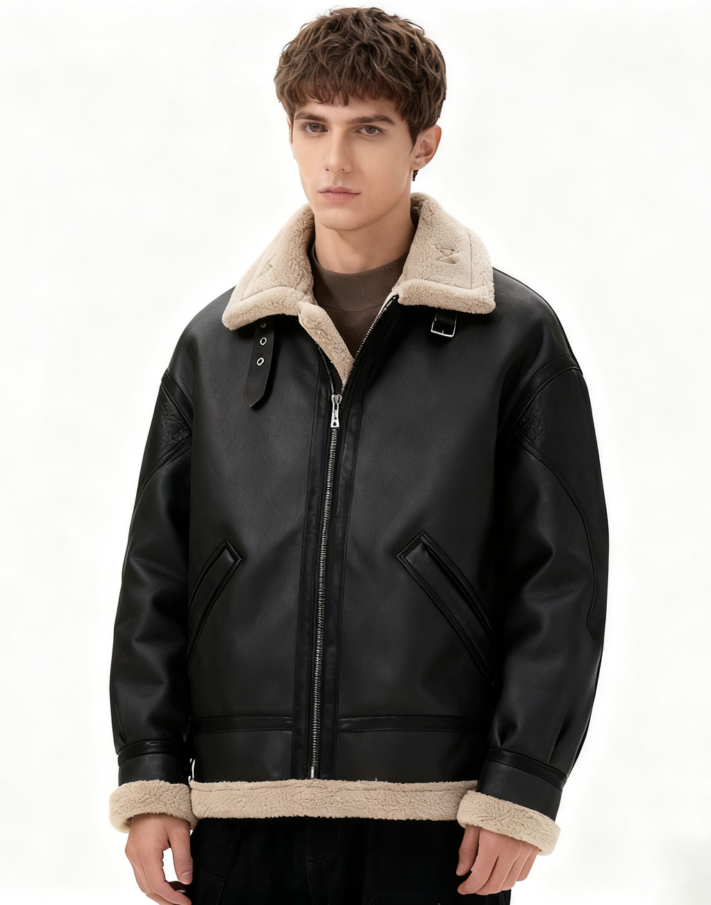 Lamb Shearling Suede Jacket