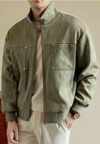 Retro Stand Collar Casual Jacket