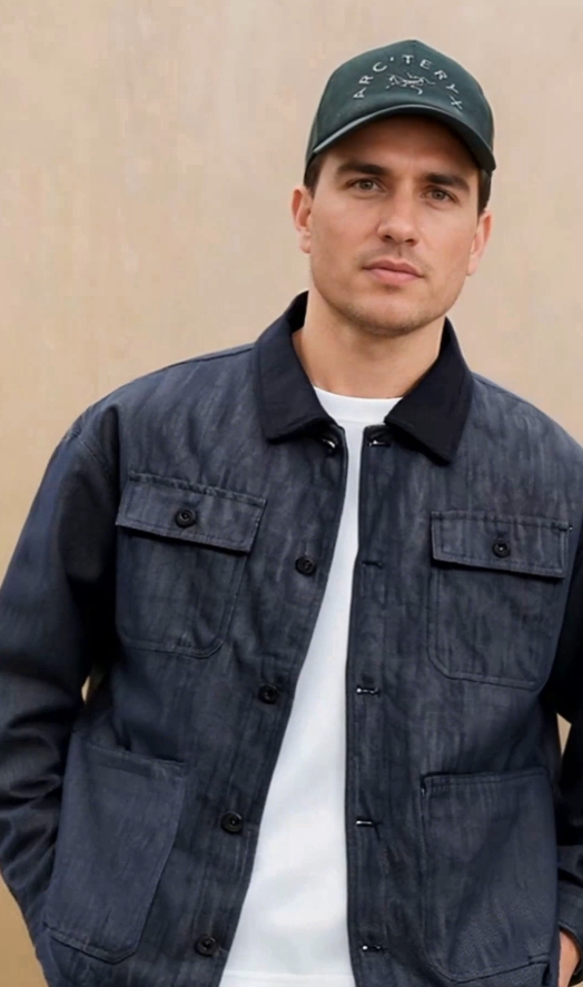 Denim Blue Utility Workwear Jacket