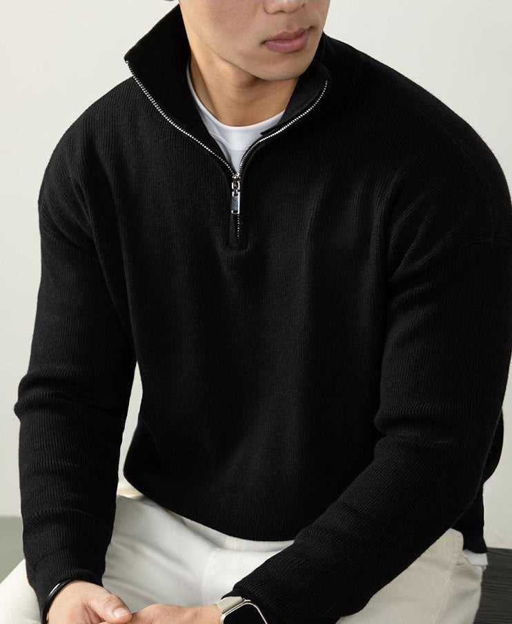 Half-Zip Pullover Knit Sweater
