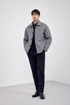 Solid Color Wool Blend Jacket