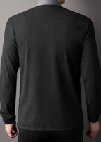 Men's Fake Two-Piece Sweater Shirt