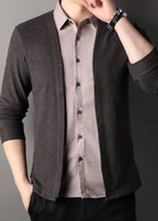 Men's Fake Two-Piece Sweater Shirt