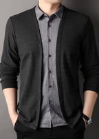 Men's Fake Two-Piece Sweater Shirt