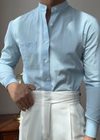 Men's Retro Mandarin Collar Shirt | Summer Resort Casual Style