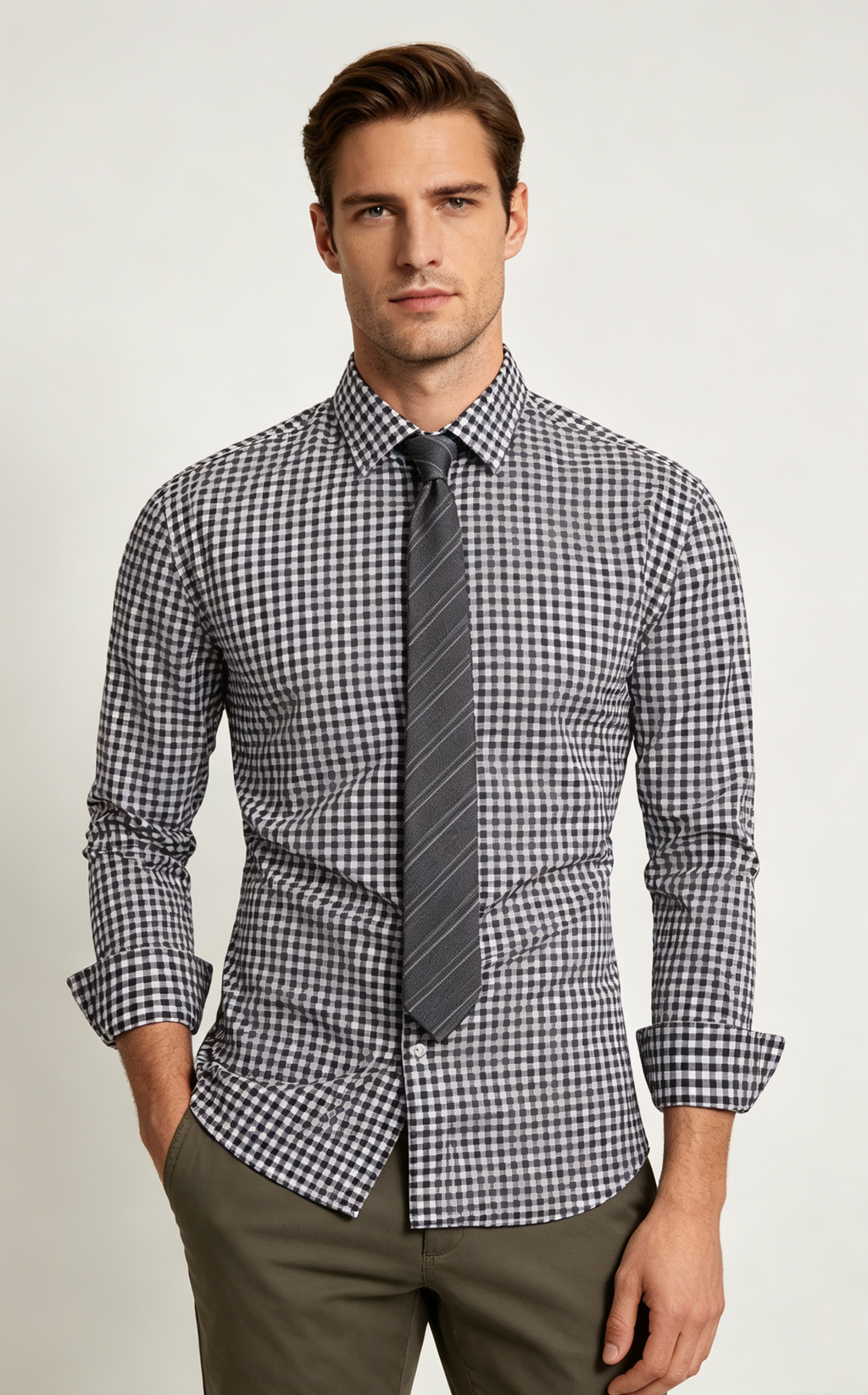 Men's Premium Smart-Casual Plaid Button-Down Shirt