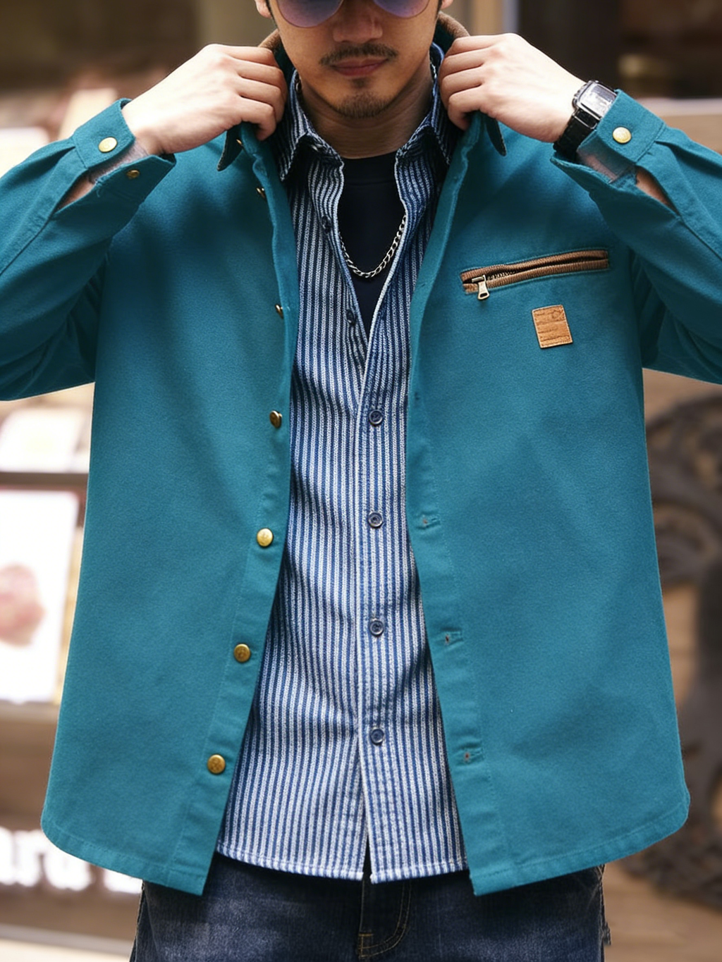 Men's Casual Workwear Overshirt Jacket