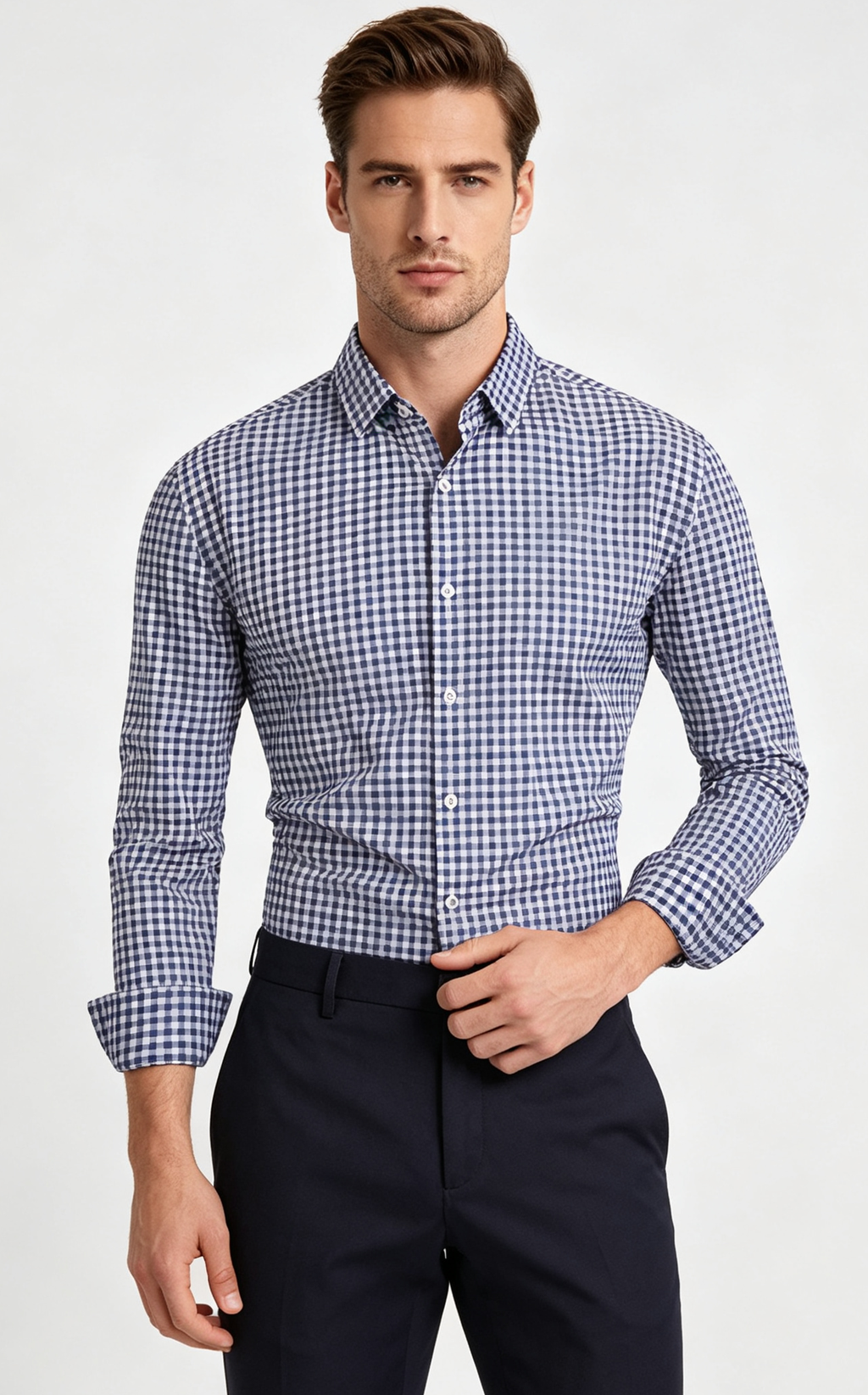 Men's Premium Smart-Casual Plaid Button-Down Shirt