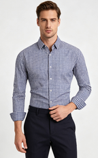 Men's Premium Smart-Casual Plaid Button-Down Shirt