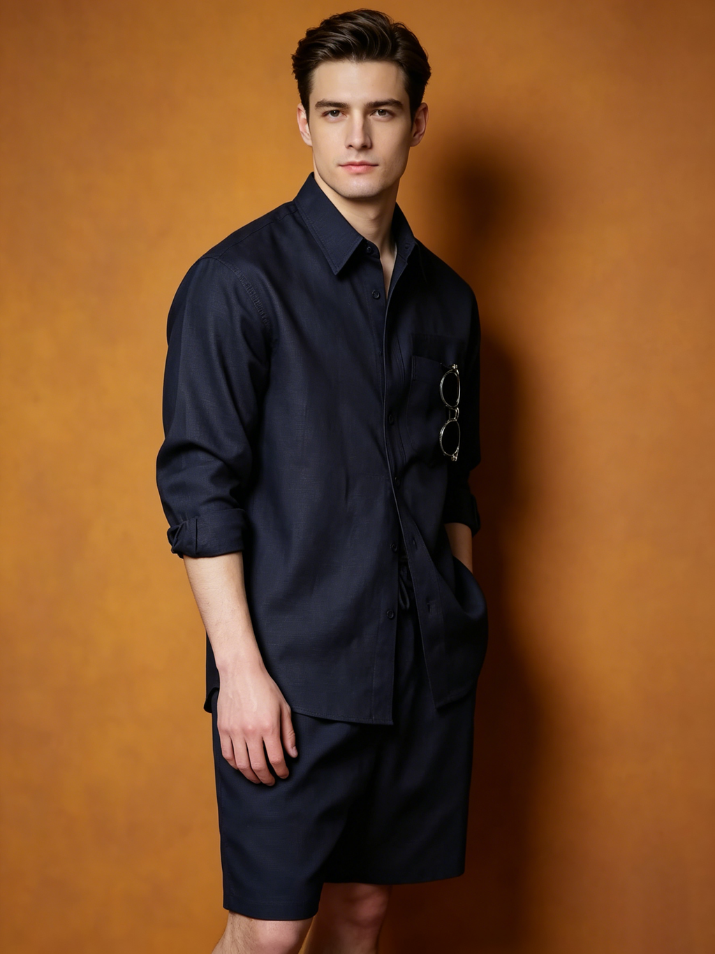 Men's Commuter Breathable Comfortable Shirt + Shorts Set