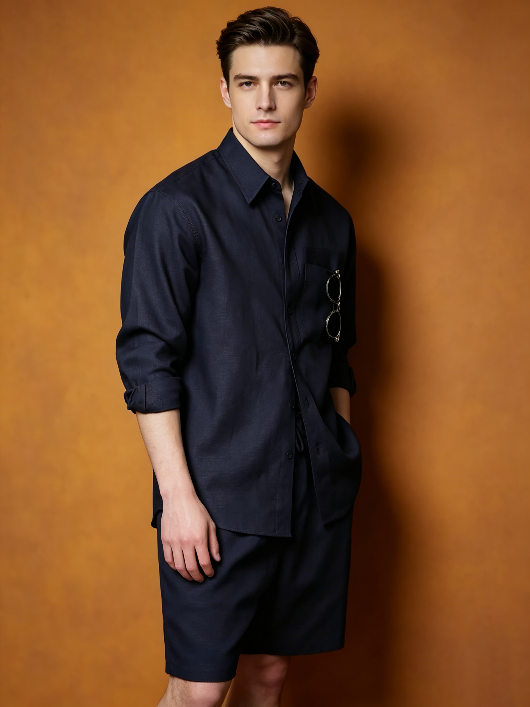 Men's Commuter Breathable Comfortable Shirt + Shorts Set