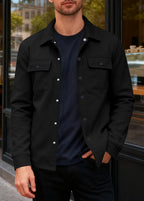 Men's Heavyweight Fleece-Lined Shacket – European Fit Tailored Winter Jacket