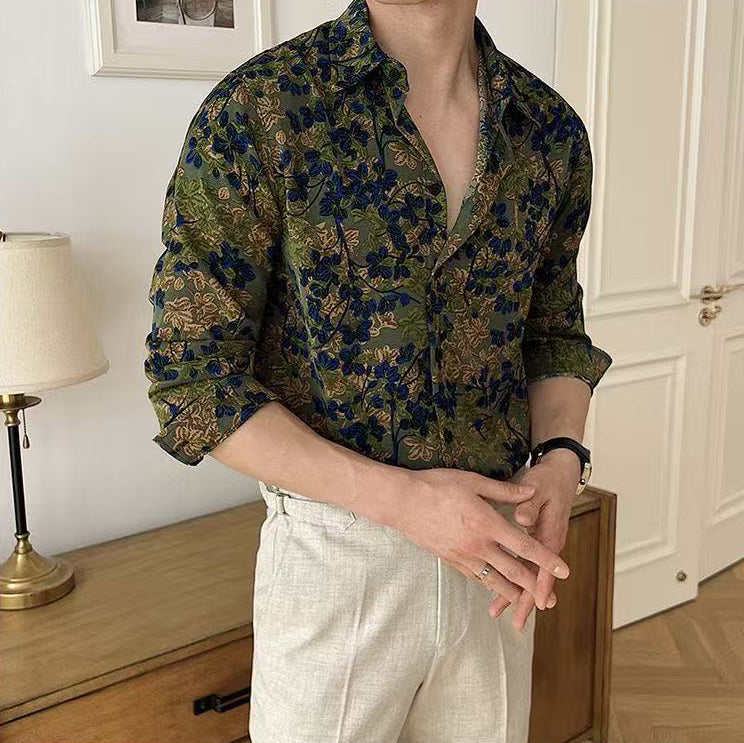 Men's Premium Artistic Print Shirt