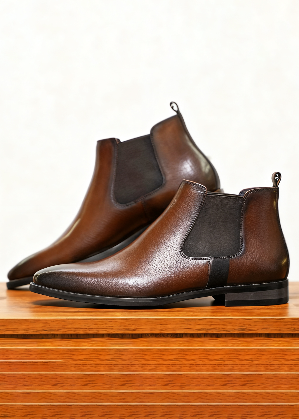 Vintage Handmade Chelsea Boots – British Leather Ankle Boots for Men