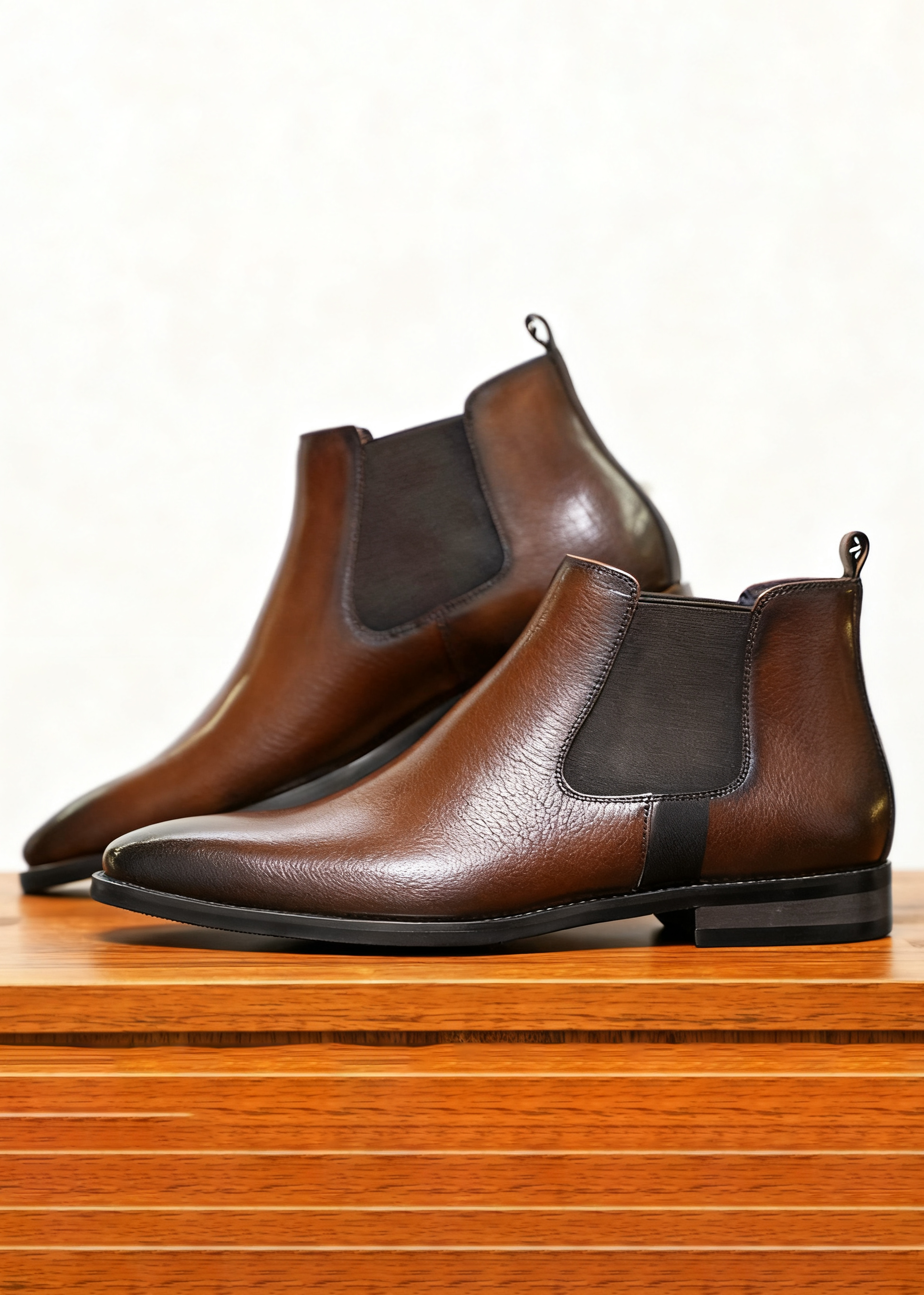 Vintage Handmade Chelsea Boots – British Leather Ankle Boots for Men