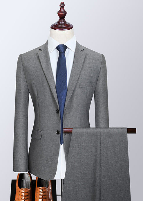 Men’s Classic Business Suit Set — Single Blazer / 2-Piece / 3-Piece Formal Wedding Outfit