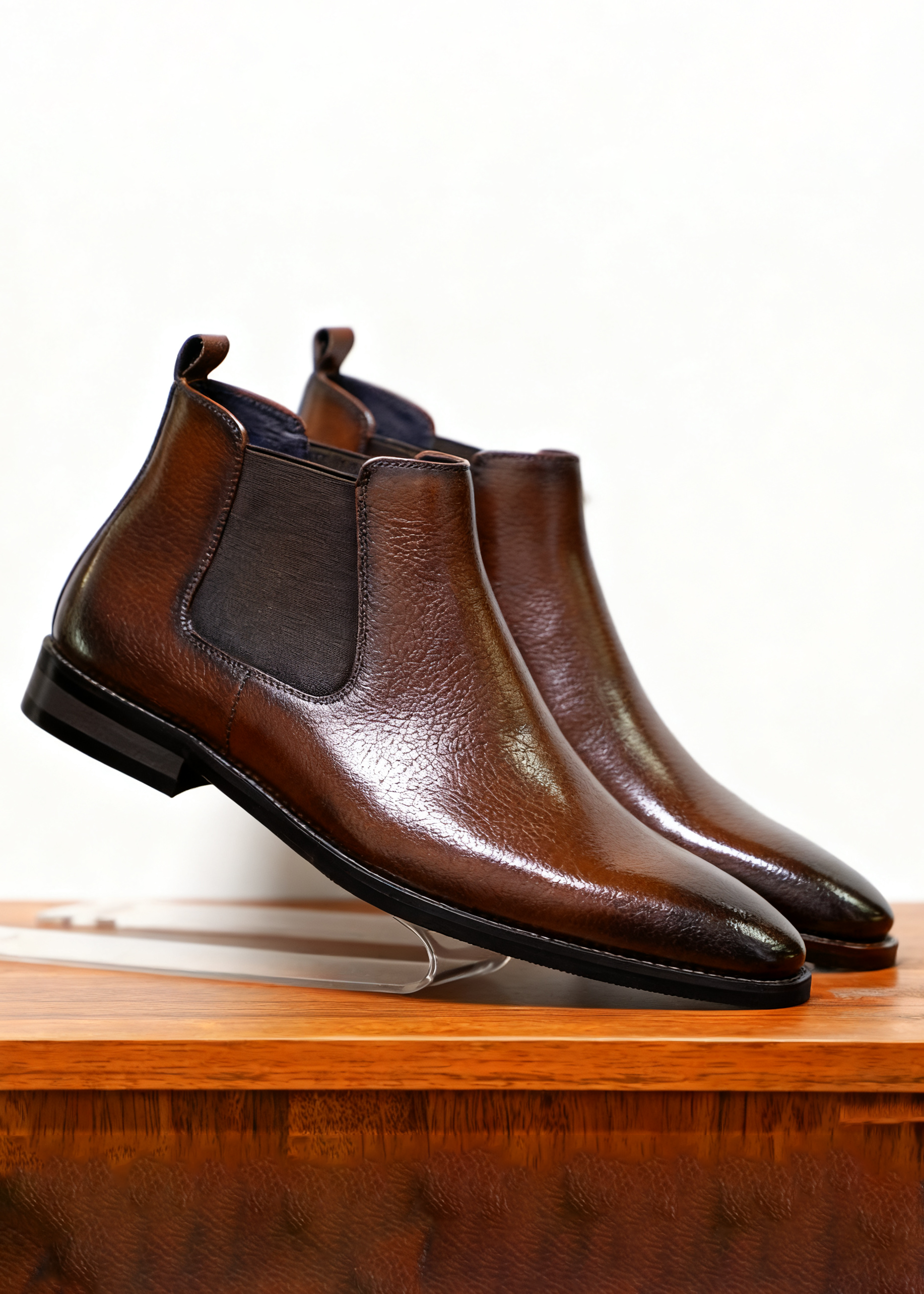 Vintage Handmade Chelsea Boots – British Leather Ankle Boots for Men