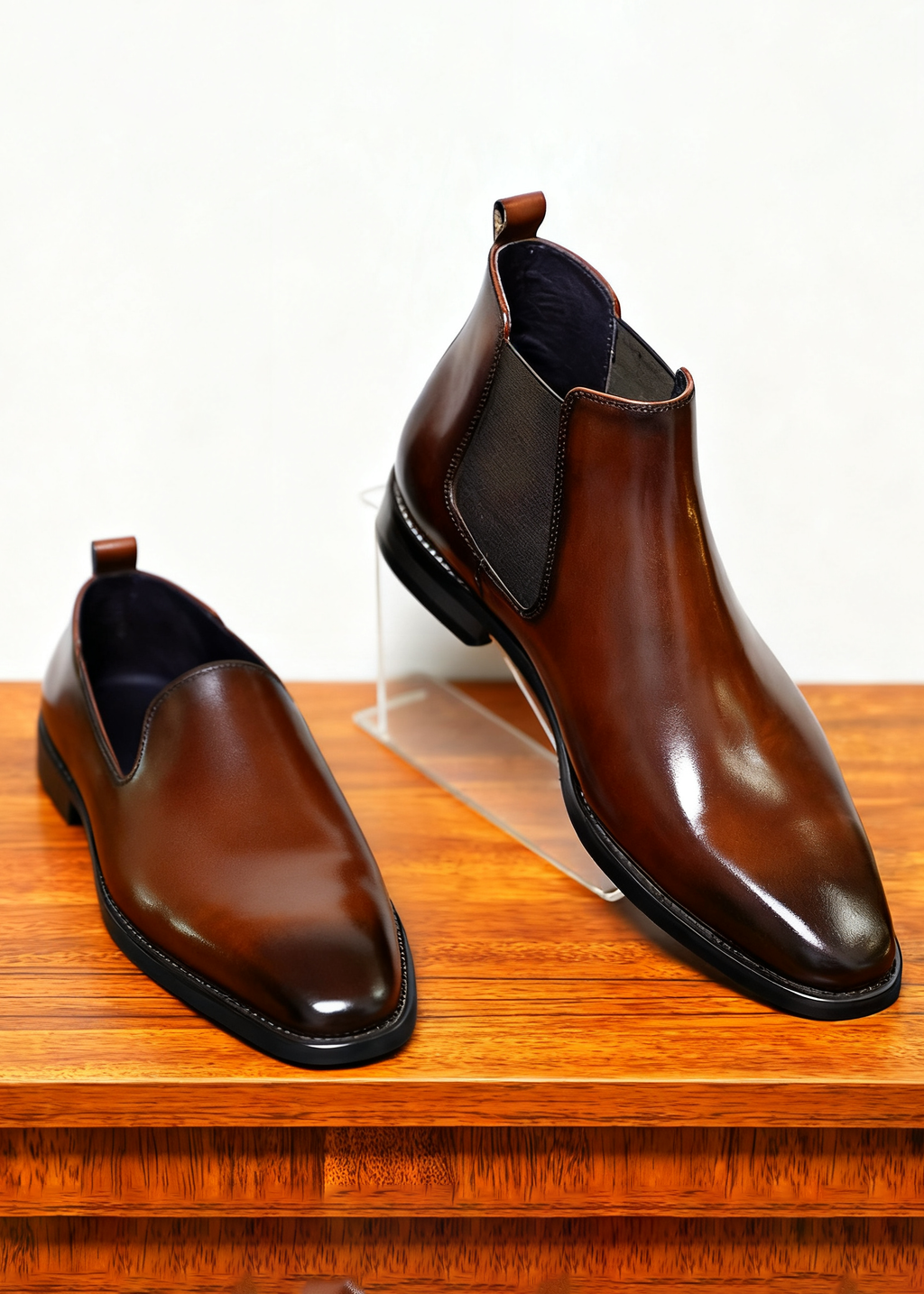 Vintage Handmade Chelsea Boots – British Leather Ankle Boots for Men