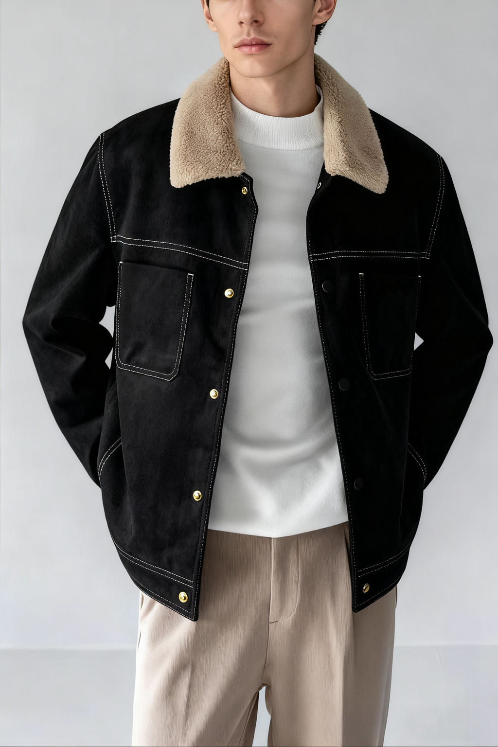 Shearling Suede Jacket