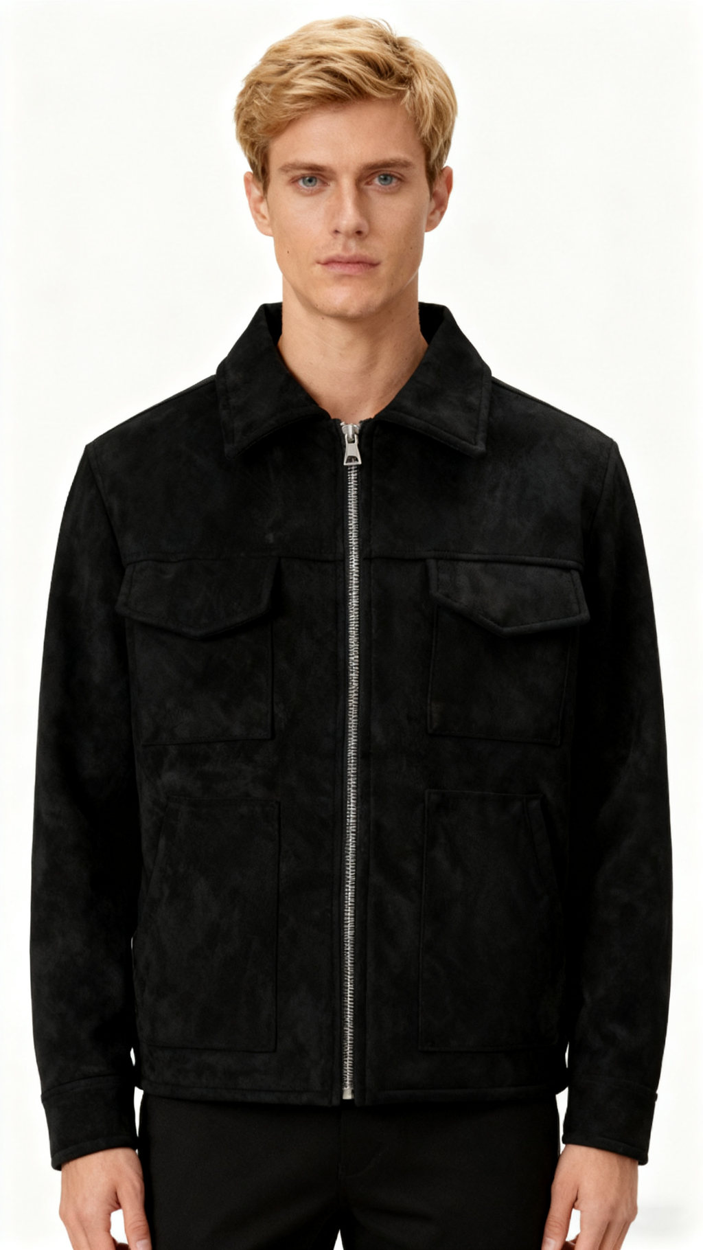 Suede Multi-Pocket Casual Jacket