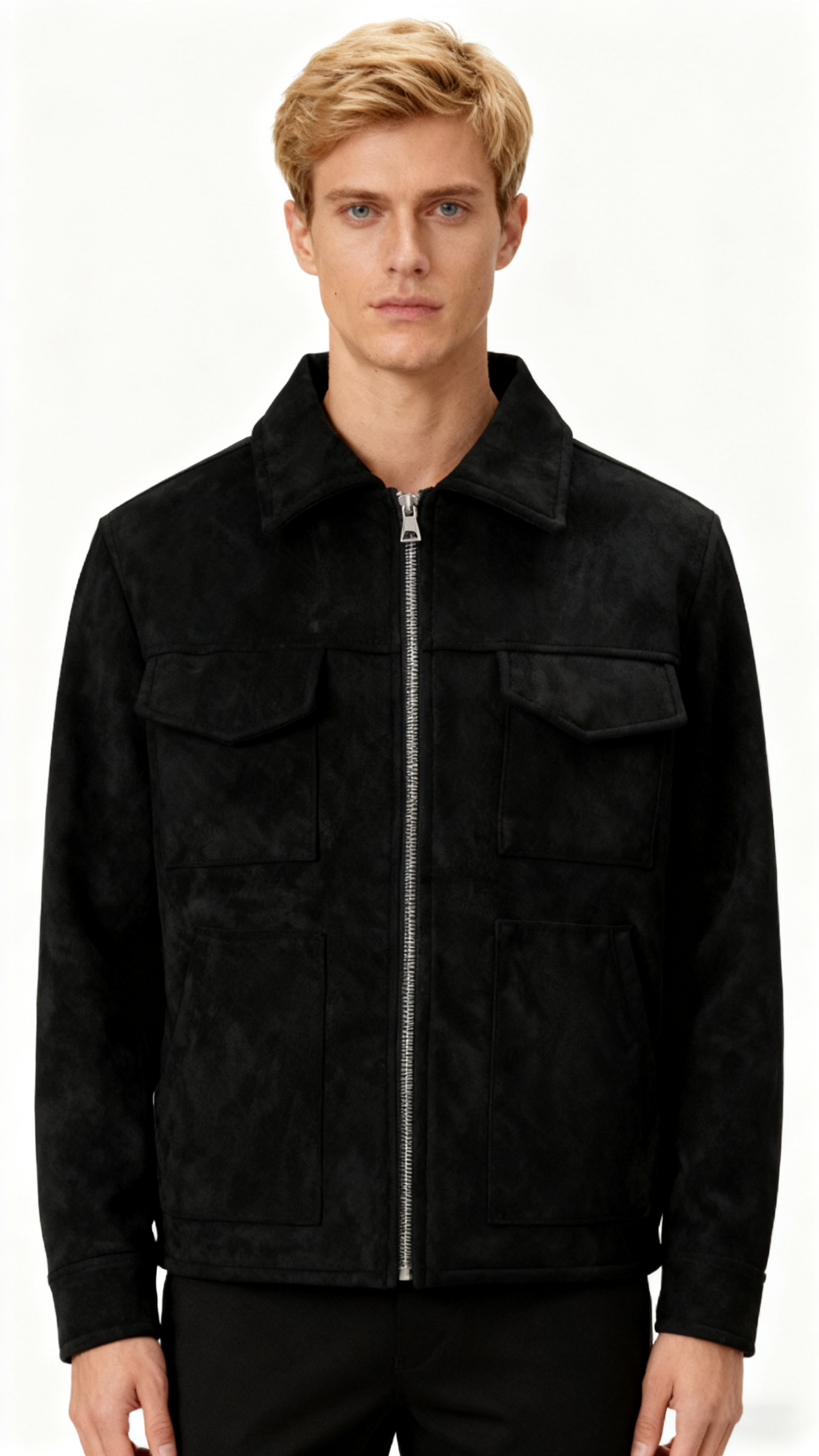 Suede Multi-Pocket Casual Jacket