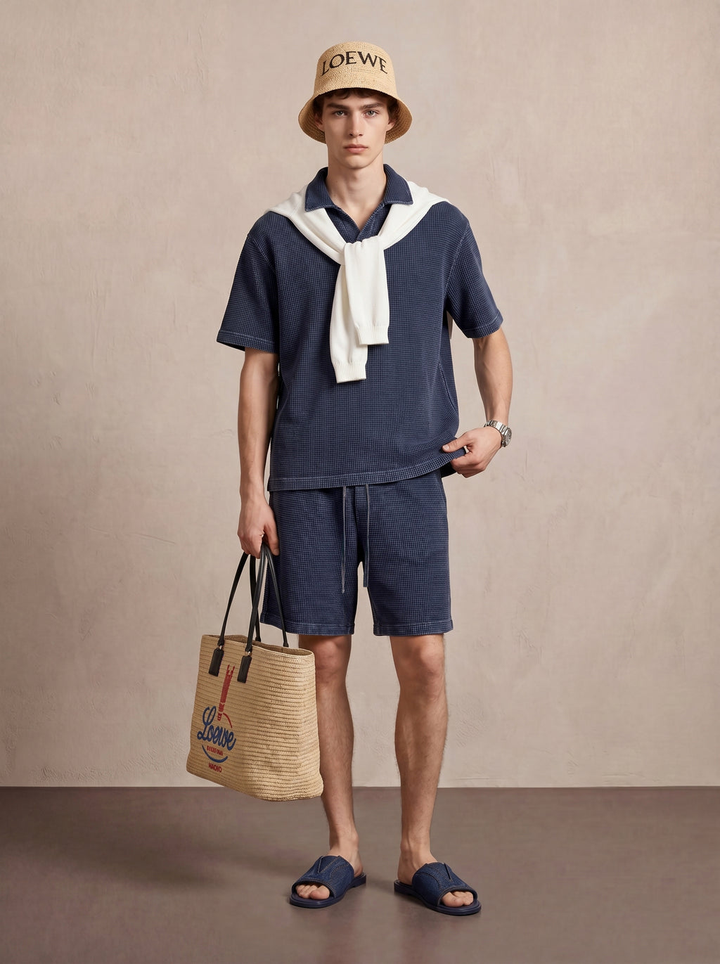 Men's Waffle Knit Breathable Luxury Comfort Casual Matching Set