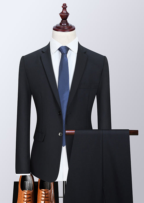 Men’s Classic Business Suit Set — Single Blazer / 2-Piece / 3-Piece Formal Wedding Outfit