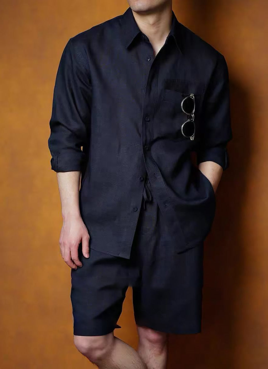 Men's Commuter Breathable Comfortable Shirt + Shorts Set