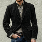 Corduroy Lapel Casual Jacket / Vest