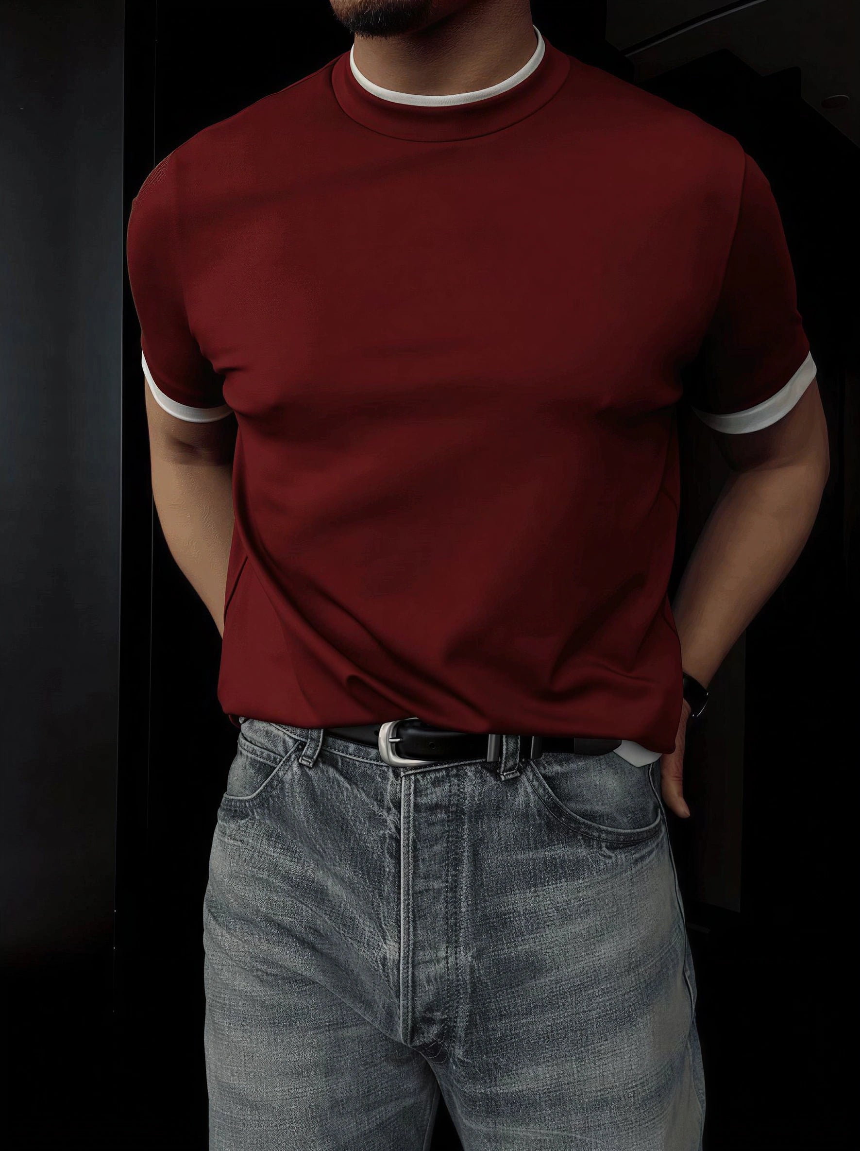 Men's Comfortable Faux Twinset Short-Sleeve T-Shirt