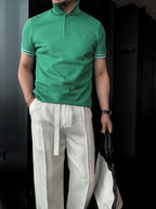 Men's High-Quality Breathable Little Bee Embroidered Polo Shirt