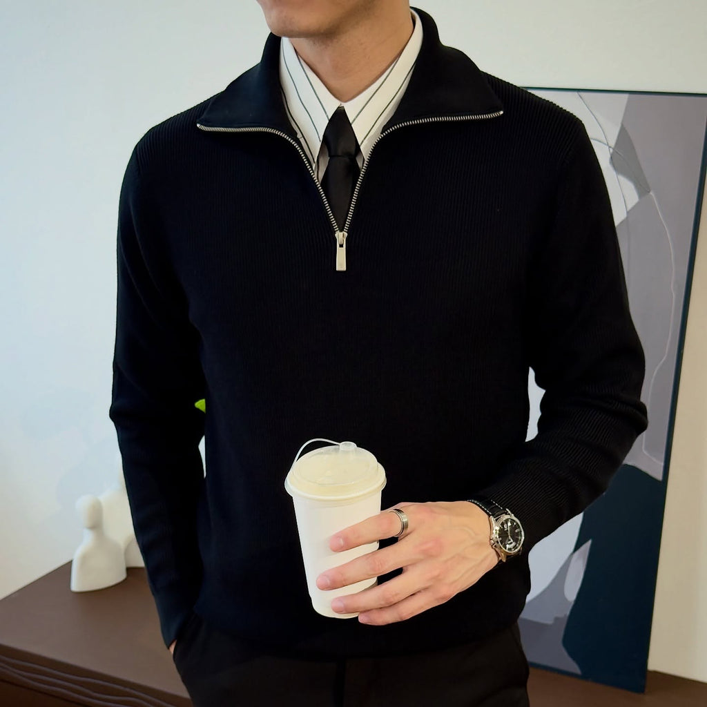 Half-Zip Pullover Knit Sweater