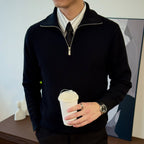 Half-Zip Pullover Knit Sweater