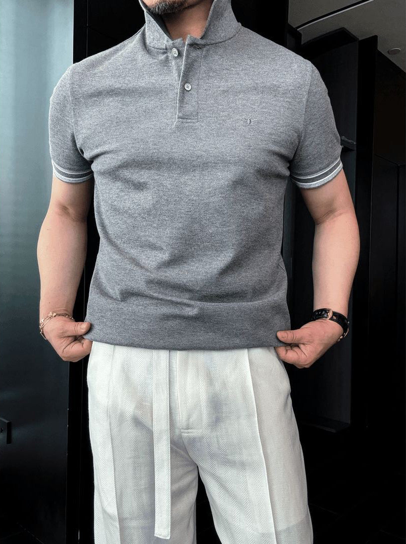 Men's High-Quality Breathable Little Bee Embroidered Polo Shirt