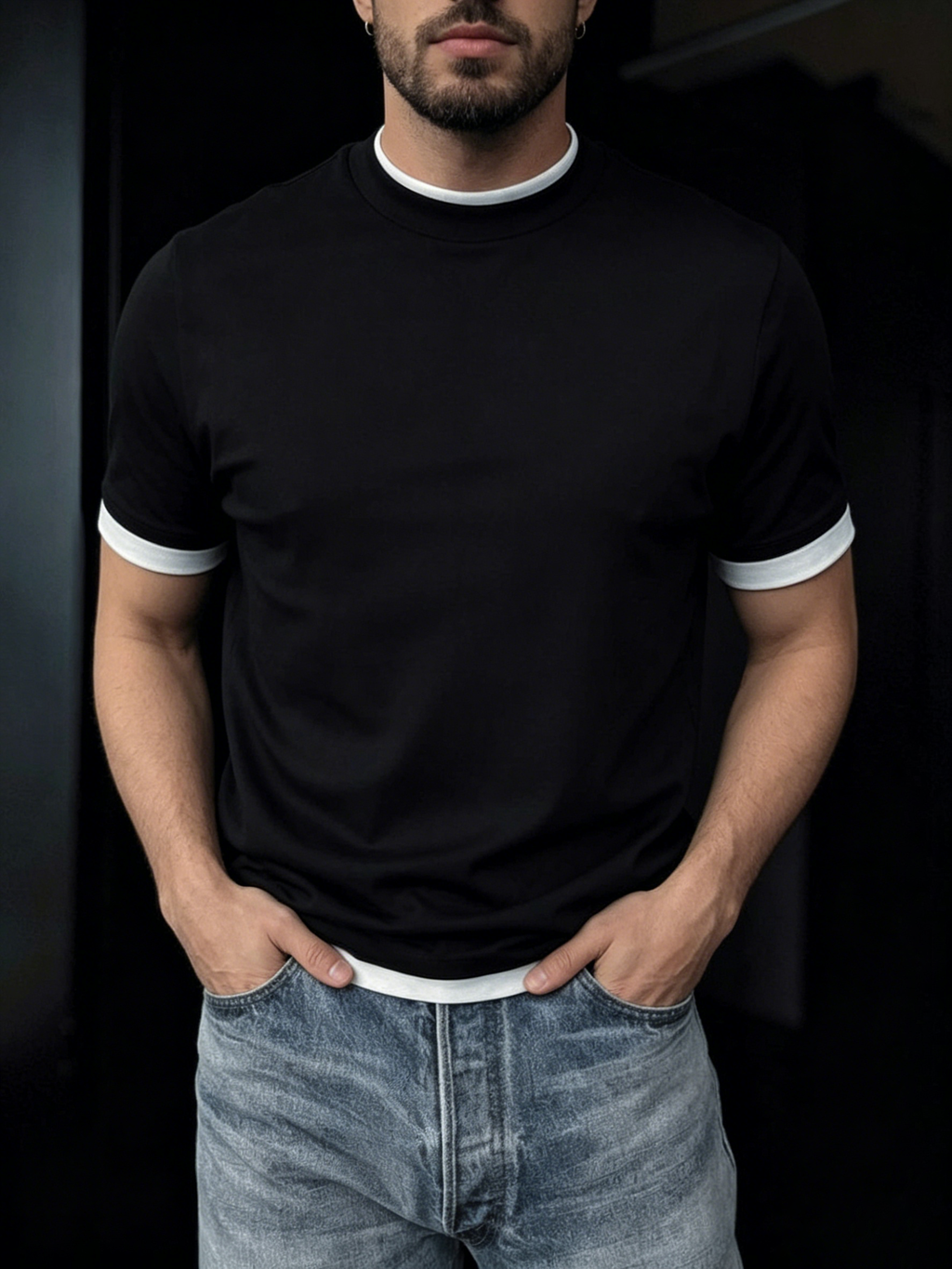 Men's Comfortable Faux Twinset Short-Sleeve T-Shirt