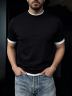 Men's Comfortable Faux Twinset Short-Sleeve T-Shirt