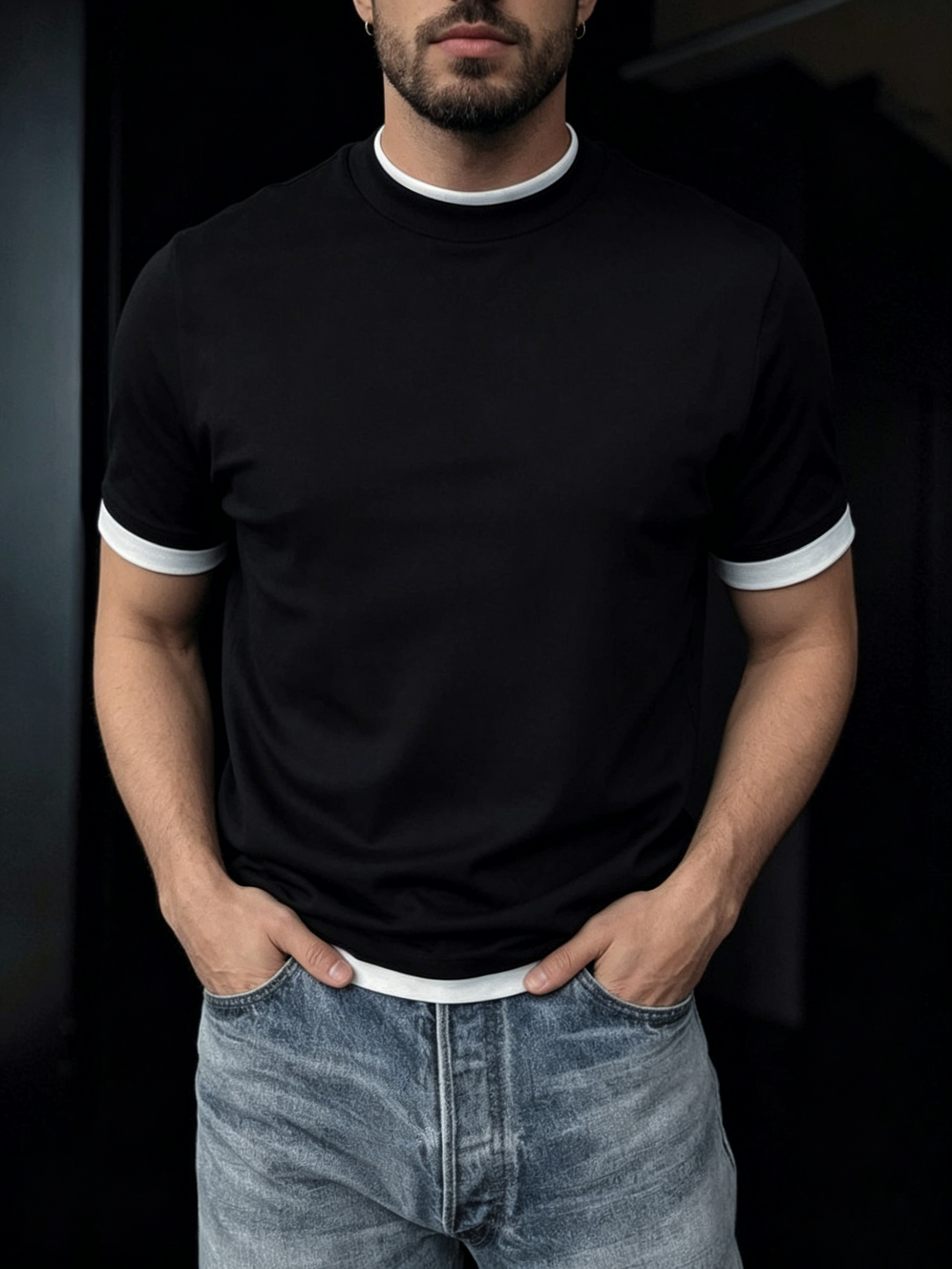 Men's Comfortable Faux Twinset Short-Sleeve T-Shirt