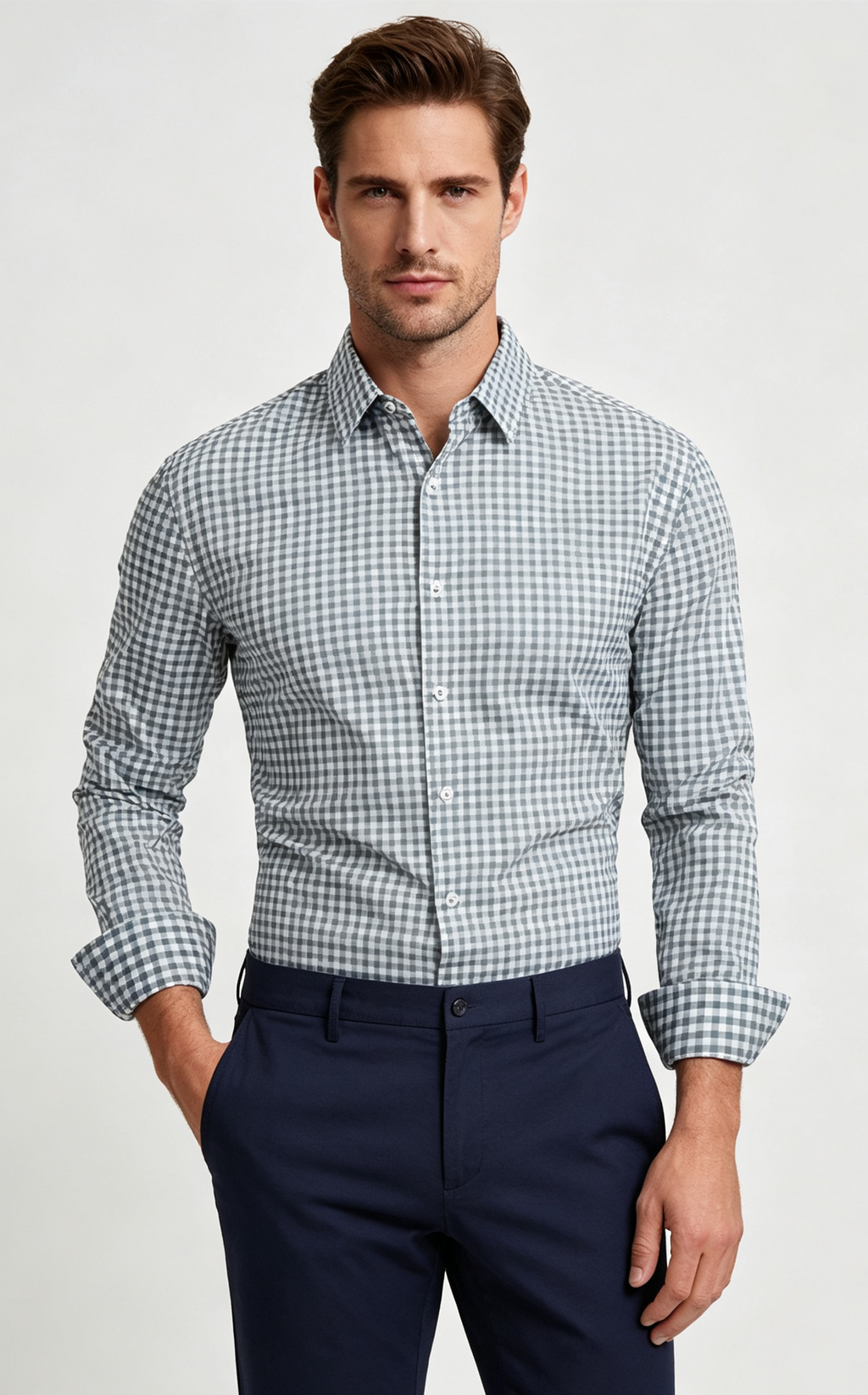 Men's Premium Smart-Casual Plaid Button-Down Shirt